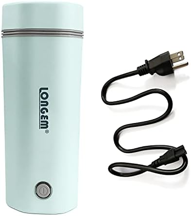  Portable Travel Electric Kettle For Home 110V Mini Electric Heating Cup Fast Boil Hot Water Boiler Stainless Steel Bottle Anti-Spill Leak Proof Auto Shut-Off Making Tea Coffee