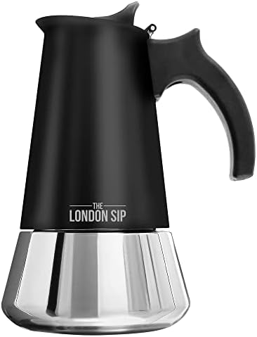  Tainless Steel Stove-Top Espresso Maker Coffee Pot Italian Moka Percolator, Silver, 3 Cup