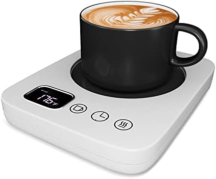  NIGMA Coffee Mug Warmer For Desk, Electric Cup Candle Warmer With Auto Shut Off, Smart Kitchen Gadget For Heating Coffee, Tea, Hot Chocolate, And Milk (No Cup, Black)