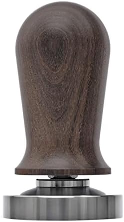  NHUNI Calibrated Espresso Tamper, Calibrated Coffee Tamper With Spring Loaded Wooden Handle Stainless Steel Flat Base (Color : E, Size : 53mm)