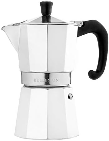  Stovetop Espresso Maker Moka Pot (Silver, 6 Cup)