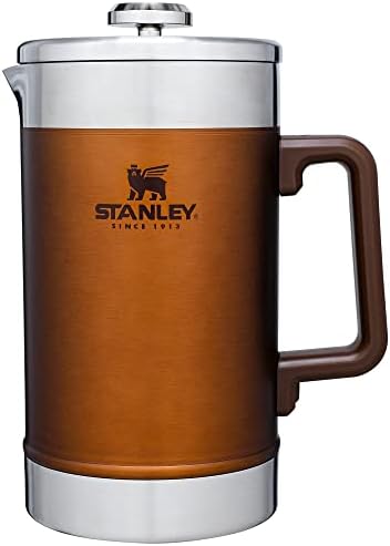 Stanley French Press 48oz With Double Vacuum Insulation, Stainless Steel Wide Mouth Coffee Press, Large Capacity, Ergonomic Handle, Dishwasher Safe