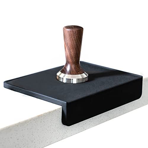  Espresso Tamping Mat, Coffee Tamper Mat, Black Silicone Food Grade Pad, 8Inch X 6Inch Coffee Tamp Station, Espresso Accessory, Waterproof And Heat Resistant
