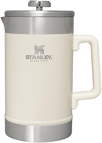 Stanley French Press 48oz With Double Vacuum Insulation, Stainless Steel Wide Mouth Coffee Press, Large Capacity, Ergonomic Handle, Dishwasher Safe