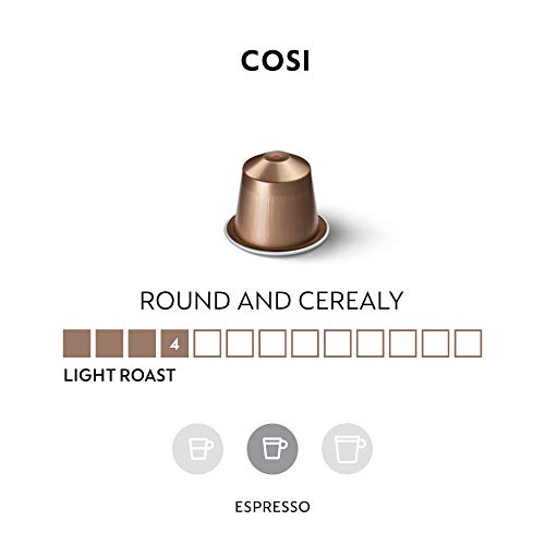 Nespresso Capsules OriginalLine, Cosi, Mild Roast Espresso Coffee, 50 Count Coffee Pods, Brews 1.35oz (ORIGINAL LINE ONLY)