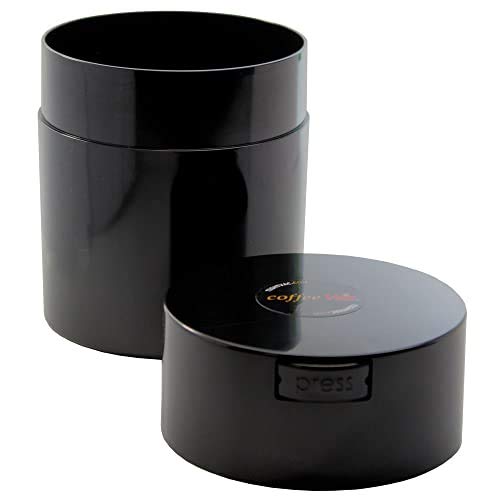  The Ultimate Vacuum Sealed Coffee Airtight Container, 1/2-Pound, Black