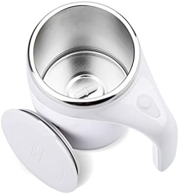  Automatic Magnetic Stirring Coffee Mug, Self Stirring Mug Magnetic Stirring Cup Rotating Home Office Travel Mixing Cup Suitable For Coffee/Milk/Tea/Hot Chocolat (White)