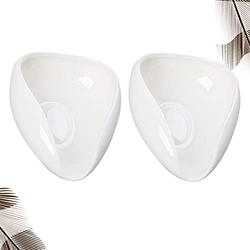  Tea Making Vessel 2pcs Mini Ceramic Scoop Loose Leaf Tea Scoop Bath Salt Spoon Small Round Teaspoons Coffee Tablespoon For Salt Coffee Powder Tea Chinese Tea Vessel