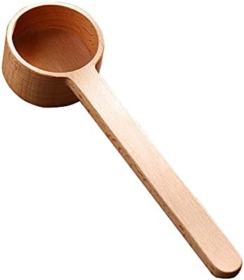  Offee Spoons, Wooden Tablespoon Scoop, CISHNOU Wooden Coffee Ground Spoon, Measuring For Ground Beans Or Tea, Soup Cooking Mixing Stirrer Kitchen Tools Utensils, 1 Wooden Tea Scoop(3.86 Inches)