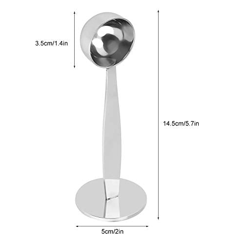  Dual-purpose Stainless Steel Tamping Measuring Coffee Bean Powder Spoon Scoop