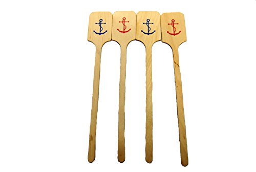  Perfect Stix Cocktail Stirrers Anchors With Anchor Themed Print, 2 Colors (Pack Of 50)