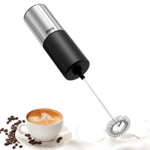 Milk Frother, Dallfoll Battery-Operated Whisk For Coffee, Electric Handheld Foam Maker, Mini Mixer And Coffee Blender Frother For Cappuccino, Lattes, Matcha, Hot Chocolate