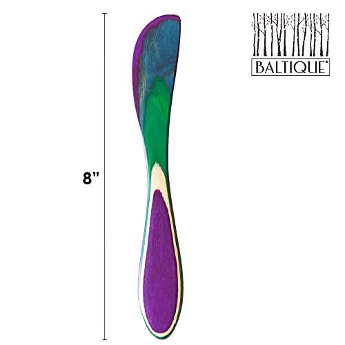  Ique Mumbai Collection 8" Spreading Knife In Colored Birch Wood