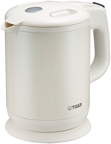 TIGER IGER Steam-Less Electric Kettle Wakuko 0.8 Liters Pearl White PCH-G080-WP