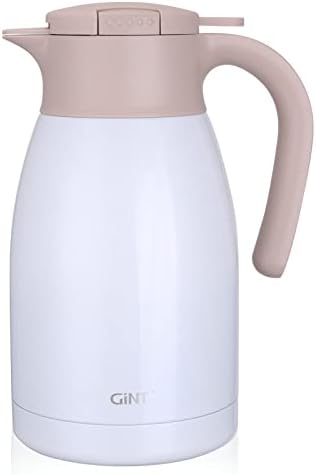  34Oz Thermal Coffee Carafe, Insulated Stainless Steel Coffee Carafes For Keeping Hot/Double Walled Vacuum Coffee Carafe (Silver, 1L)