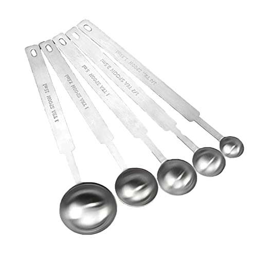  Stainless Steel Coffee Bean Spoon, Milk Powder Spoon Quantitative Spoon Gram Spoon Coffee Powder Spoon Five-piece Set