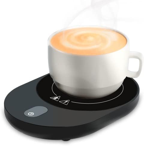  200W Coffee Mug Warmer For Desk (Up To 212 ℉), 5 Temperature Levels & 8-Hours Auto Shut Off Coffee Cup Warmer For Warming & Heating Coffee, Milk, Tea, Hot Chocolate, Etc.(No Cup)(Black, RD01)