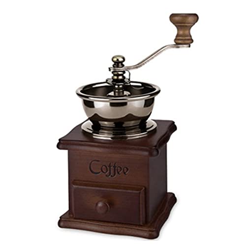  Idiwin Manual Coffee Grinder-Small Antique Wooden Hand Grinder With Drawer, Great Gift For Kids Hand Make Tool Or Home Decoration