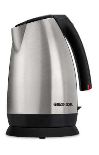  Black & Decker JKC650 Smart Boil 1-2/3-Liter Cordless Electric Kettle, Stainless-Steel