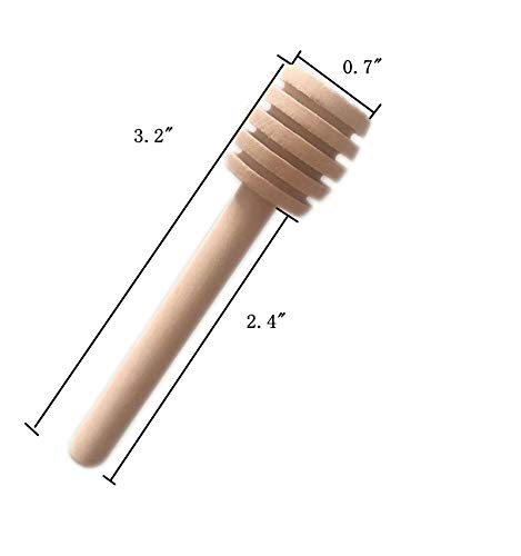  YYGMSS Wooden Honey Dipper Stick Collecting Dispensing Drizzling Jam Portable Wedding Party (8cm, 50)