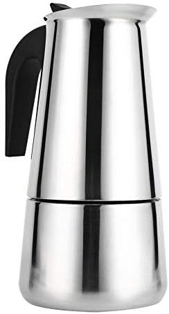 Stovetop Espresso Maker, 100ml/200ml/300ml/450ml Stainless Steel Moka Pot Cup Coffee Maker Stove Home Office Use (100ml)