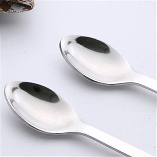  Stainless Steel Cartoon Cat Spoon Long Handle Dessert Coffee Tableware Kitchen Gadget（Silver Color