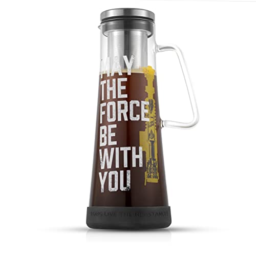  Star Wars Cold Brew Coffee Maker. 32oz/1L Cold Coffee Brewer And Infuser Filter. Glass Iced Coffee Maker Ice Tea Maker Cold Brew Pitcher. Star Wars Gift And Star Wars Kitchen Accessories