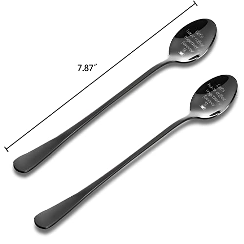  Valentines Day Gifts For Him Her,Let's Have Coffee Together Forever Coffee Spoon, 2 Pcs Personalized Ice Cream Spoon Stainless Steel Couple Gifts, Birthday Wedding Gifts For Couple Him Her