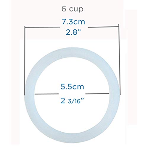  Milano Stovetop Espresso Maker Moka Pot 6 Espresso Cup - 9.3 Oz, Silver And 3 Replacement Seals Gaskets Bundle Stove Top Coffee Maker Moka Italian Espresso Coffee Maker And Replacement Gaskets