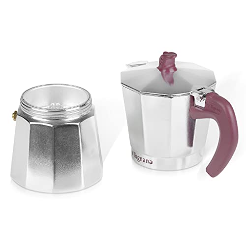  Extra Style Stovetop Coffee/Espresso Maker Moka Pot, 6-Cup,Silver