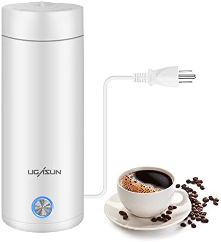  Portable Kettle,380ml Travel Kettle Electric Small,Portable Water Boiler,Mini Travel Tea Kettle,Fast Boil And Auto Shut Off Water Kettle Warmer,Double Wall Insulated Coffee Hot Water Heater Tea Maker