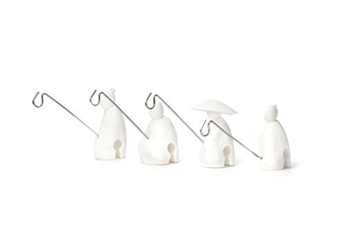 KIKKERLAND Jiang Taigong Tea Bag Holder (Set Of 4), White