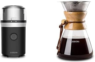  Pour Over Coffee Maker With Double-layer Stainless Steel Filter, Coffee Dripper Brewer & Glass Coffee Pot, High Heat Resistant Decanter, 34 Ounce
