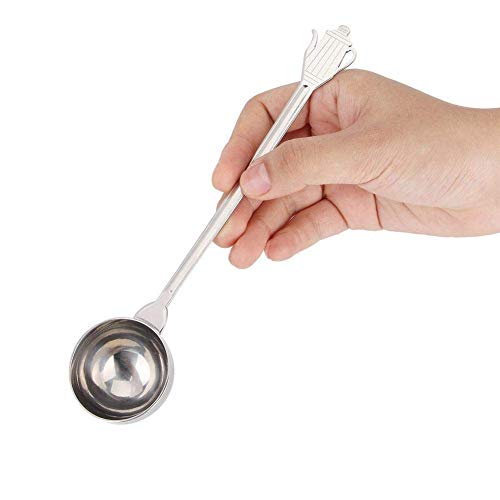  0.35 Oz Stainless Steel Coffee Scoop Spoon With Long Handle Tablespoon Measure Scoops Espresso Maker Spoons For Tea Sugar Coffee Bean Flour 7.9 In