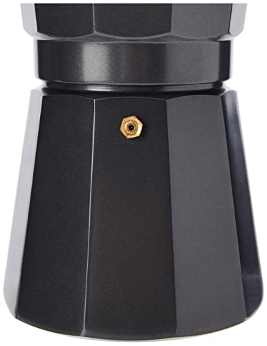  Monix Vitro Noir Aluminium Non-Stick 12 Cups Coffee Maker, 30 X 30 X 30 Cm, Black