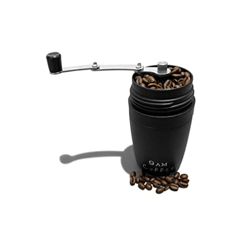  Anual Coffee Grinder With A Built-in HOT BREW Stainless-steel Filter, And TWO Cups - All In One Innovative Product | Durable & Great For Travelers