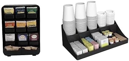  9 Removable Drawers Tea Bag Holder And Condiment Organizer, Black