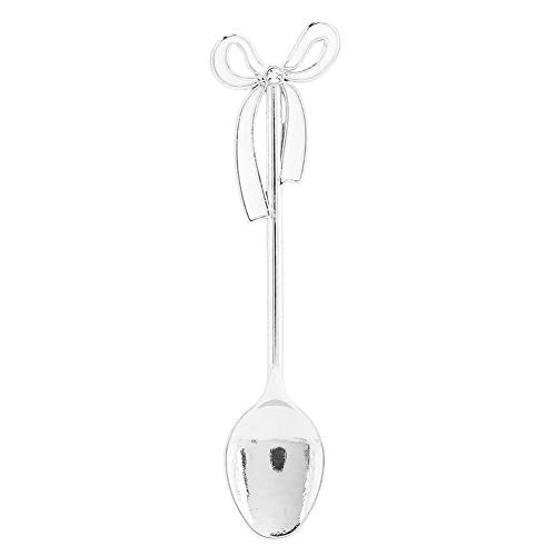  Coffee Spoon Holder Set, Elegant Swan Base Holder Dessert Scoop Serving Spoon Organizer Decorative European Style Metal Flatware Tableware With 6pcs Ice Cream Spoons (Silver White)