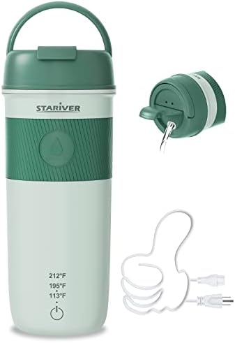  Travel Electric Kettle, 350ML Portable Electric Tea Kettle BPA-Free, Small Electric Kettle With 3 Temp Setting, Hot Water Boiler With Keep Warm, 304 Stainless Steel And Fast Boil, Green