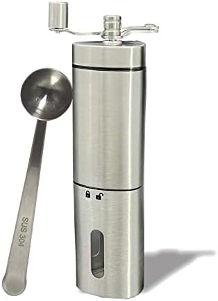 GENERIC Manual Coffee Grinder Portable, Stainless Steel Coffee Bean Grinder, Hand Grinder Coffee，Convenient And Removable Ceramic Grinding Process (MLY068)