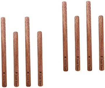  Baluue 4pcs Coffee Stirring Chips Coffee Stirrers Beverage Stirrers Coffee Tamper Set Tea Stirrers Beverage Stir Sticks Wooden Simple Light Brown Stir Sticks