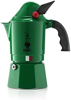 Bialetti - Moka Express Alpina: Iconic Stovetop Espresso Maker, Moka Pot 3 Cups (4.3 Oz - 130 Ml), Aluminium, Green
