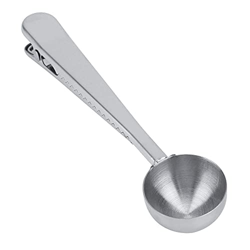  Coffee Scoop Clip, Multifunctional Stainless Steel Coffee Spoon With Sealing Clamp Scoop Cafe Tool Perfect For Coffee, Tea Kitchen Tools