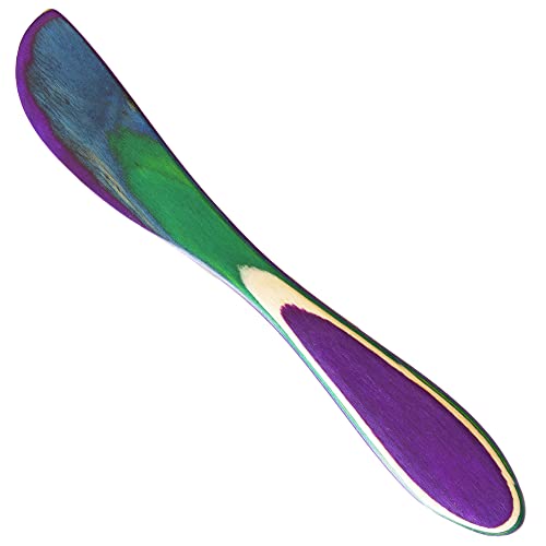  Ique Mumbai Collection 8" Spreading Knife In Colored Birch Wood