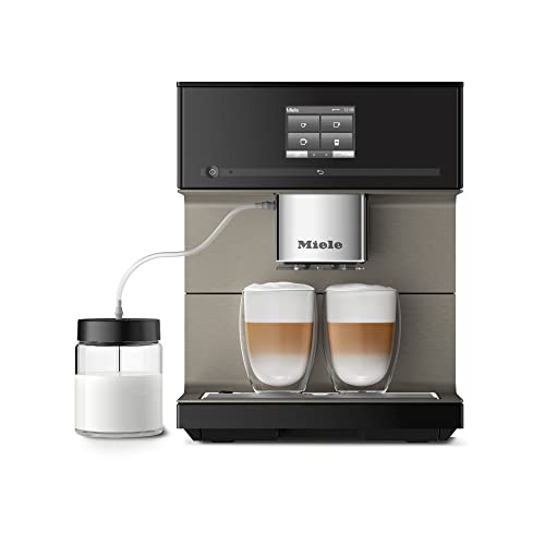 MIELE NEW CM 7750 CoffeeSelect Automatic Wifi Coffee Maker & Espresso Machine Combo, 2.2 Liter Obsidian Black - Grinder, Milk Frother, Cup Warmer, Glass Milk Container, Select From Multiple Beans