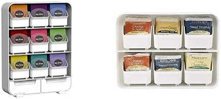 9 Removable Drawers Tea Bag Holder And Condiment Organizer, Black