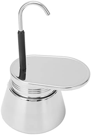  Single Spout Stovetop Moka Pot, Portable Moka Coffee Maker Stainless Steel Moka Pot Induction Classic Espresso Stovetop Maker For Stove At Home Or Camping,Enjoy Delicious Coffee(50ml)