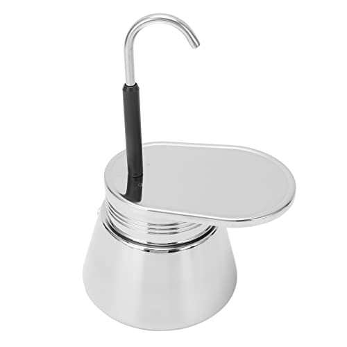  Single Spout Stovetop Moka Pot, Portable Moka Coffee Maker Stainless Steel Moka Pot Induction Classic Espresso Stovetop Maker For Stove At Home Or Camping,Enjoy Delicious Coffee(50ml)