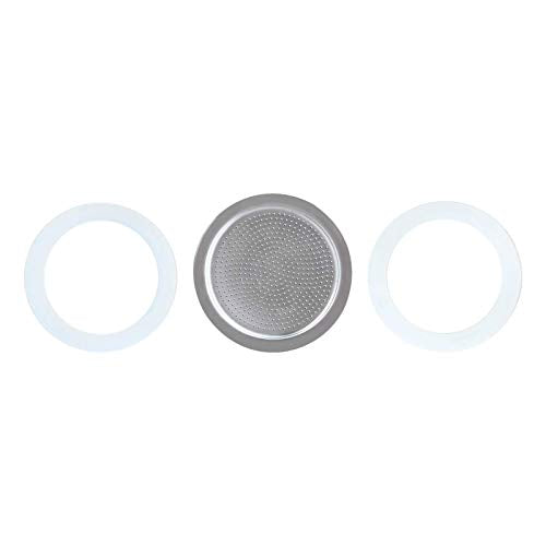  Stovetop Espresso Maker Replacement Silicone 10-12 Cup Size Gasket Seals And Filter Screen For Easyworkz Moka Pot
