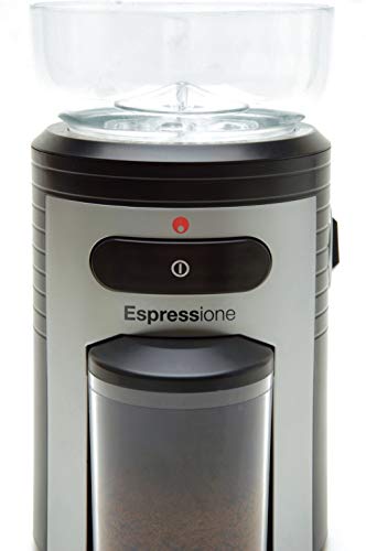  Professional Conical Burr Coffee Grinder, Black/Silver